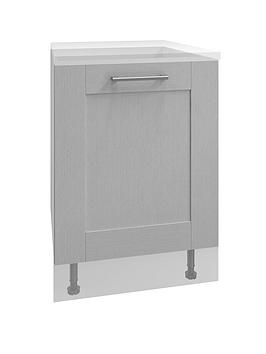 Manor Interiors Newark Light Grey Base/Sink Unit 500Mm (Right Hand Hinged)