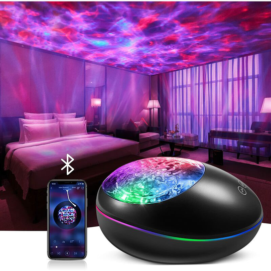 Thsinde - Galaxy Projector, Night Light Star Projector Kids Room White Noise Music Bluetooth Starlight, Nebula Ocean Wave Lamp Sensory Lullaby Timer