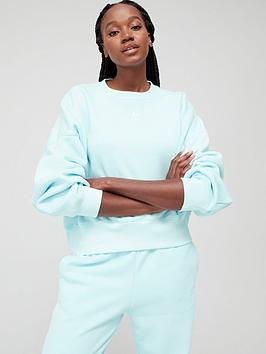 adidas Originals Sweatshirt - Light Blue, Light Blue, Size 12, Women