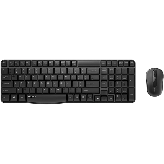 Rapoo X1800S 2.4Ghz Wireless Desktop Set with Mouse & Keyboard - Black