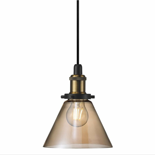 Nordlux Disa Dome Pendant Ceiling Light Amber Glass, E27