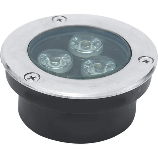 Aougo - Very Thin led Pool Spotlight Recessed Garden Terrace 3W Outdoor led Spotlight IP68 Waterproof 304 Stainless Steel Outdoor, Lawn, Pond,