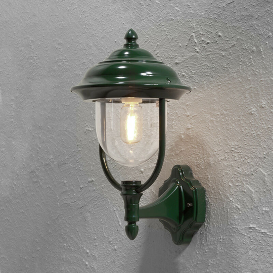 Konstsmide Parma Outdoor Classic Lantern Up Wall Light Green, IP43