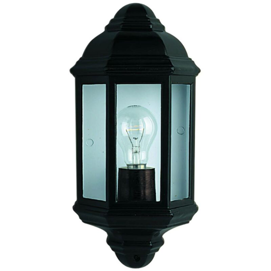 Searchlight Lighting - Searchlight Outdoor - 1 Light Outdoor Flush Lantern Light Black IP44, E27