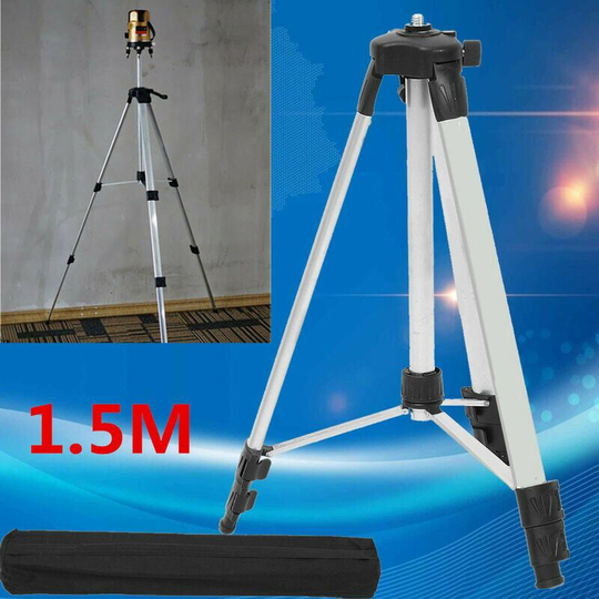 Bearsu - 1.5M High Aluminum Alloy Universal Tripod Adjustable Laser Level Stand w/ Bag Coxolo