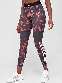 Adidas Hyperglam Printed 7/8 Leggings - Light Red