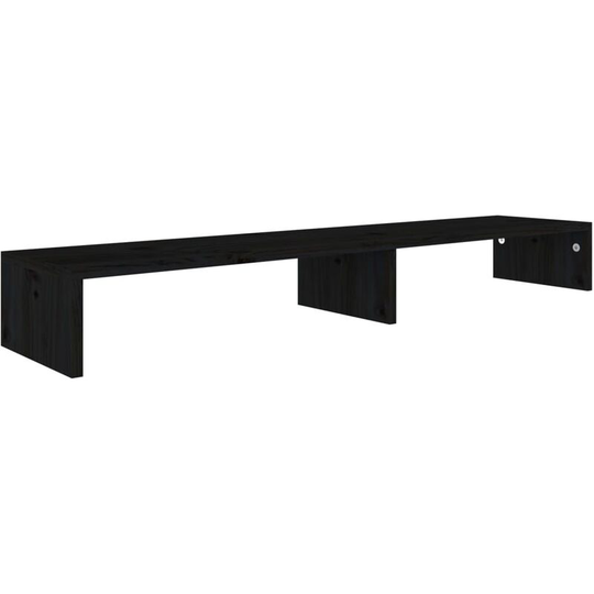 Vidaxl - Monitor Stand Black 110x23.5x12 cm Engineered Wood Black