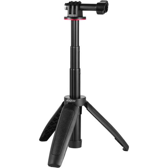 MT-09 Mini Extendable Desktop Tripod Handheld Action Camera Vlog Selfie Stick Bracket Replacement for GoPro Hero 11/109/8/7/6/5,Black - Black - Andoer