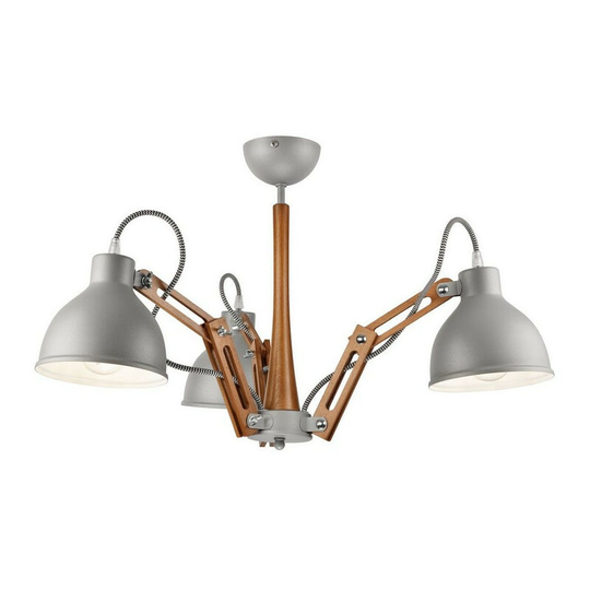 Marcello Adjustable Multi Arm Pendant Ceiling Light Rustic, 3x E27