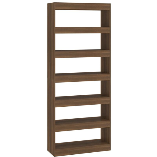 Book Cabinet/Room Divider Brown Oak 80x30x198 cm Engineered Wood Vidaxl Brown