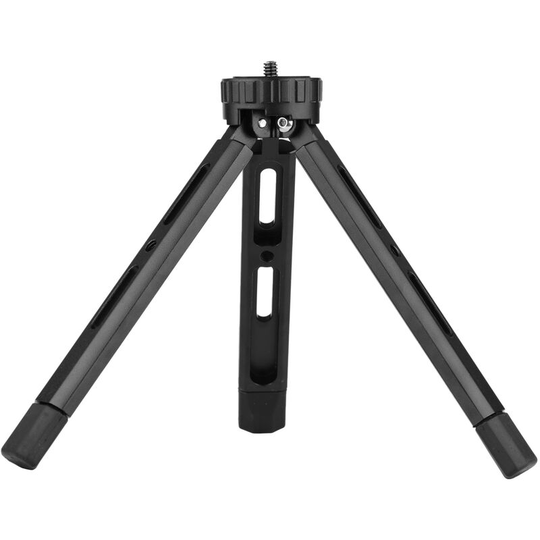 Tabletop Folding Tripod Aluminum Alloy With 1/4 Screw Mount Function Leg Design for dslr Camera Smartphone led Light Stabilizer Max. Load 15KG,Black