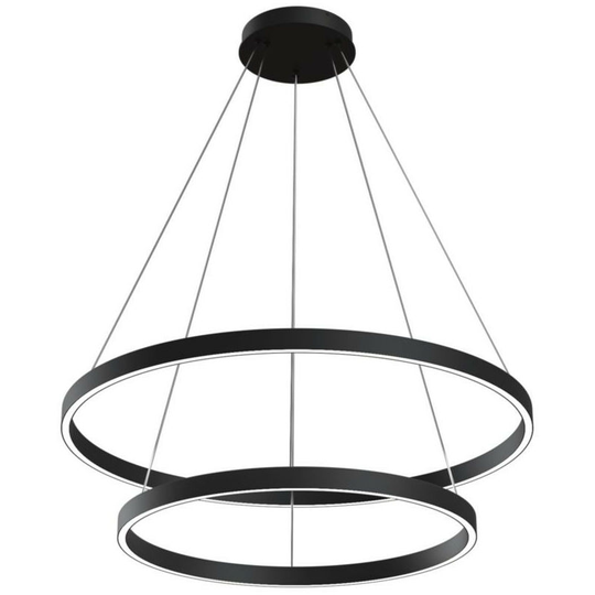 Maytoni Lighting - Maytoni Modern - Rim Modern Rim Integrated led Black 2 Tier Circular Pendant Ceiling Light