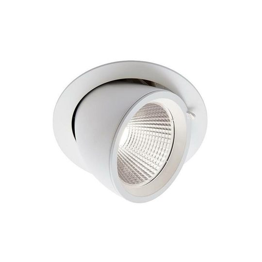 Saxby Axial - Integrated LED Recessed Light Matt White, Glass