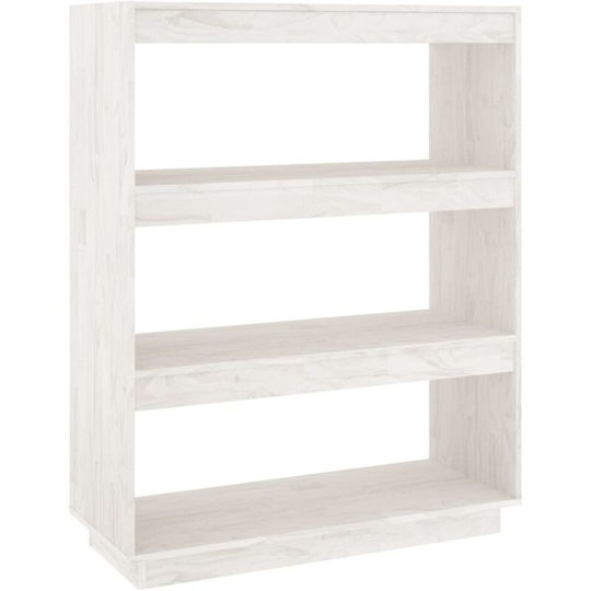 Vidaxl - Book Cabinet/Room Divider White 80x35x103 cm Solid Pinewood White