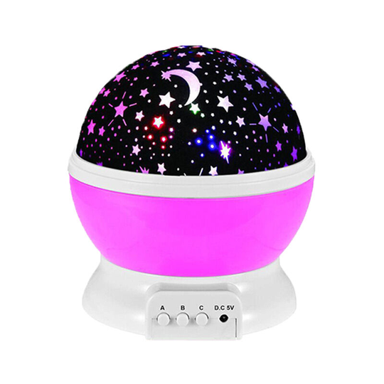FVO - Projection Star Night Light, Kids Night Light 360° Rotation Lamp Projector Light Ceiling, Led Baby Night Light Color Modes, Gift for Baby,