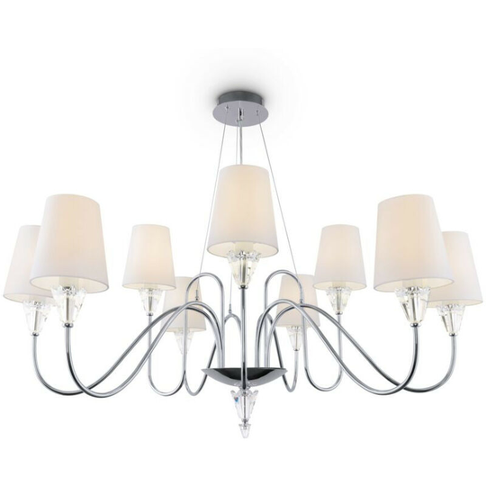 Maytoni Modern - Florero Modern Florero 9 Light Chrome Chandelier with Shades