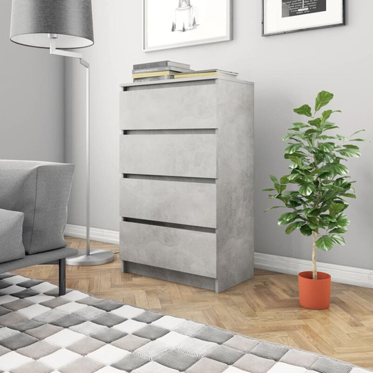 Sideboard Concrete Grey 60x35x98.5 cm Chipboard - Grey