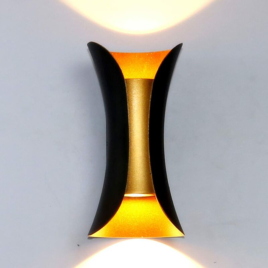 Aougo - Indoor Wall Sconce 10W Modern Wall Sconce Outdoor Up Down Wall Light Metal 3000K Warm White Indoor Decorative for Bedroom Home Hallway Living