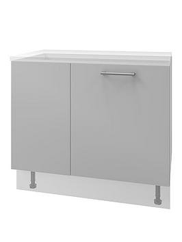 Manor Interiors Linea Light Grey Corner Base Unit 500Mm Door (Left Hand Hinged)
