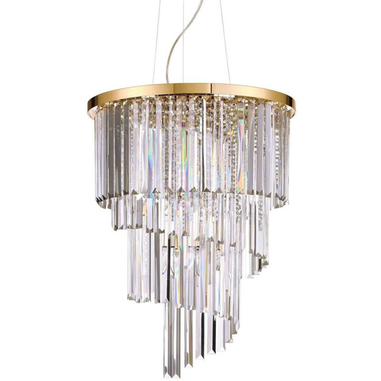 Ideal Lux Lighting - Ideal Lux Carlton - 12 Light Pendant Light Gold, E14