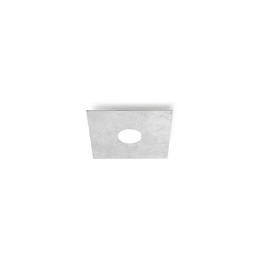 Kolarz square - Lifestyle Metal Surface Mounted Ceiling Light - Leaf Silver Finish, 1x GX53