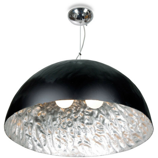 Linea Verdace Moon Face 3 Light Dome Pendant Ceiling Lights Black