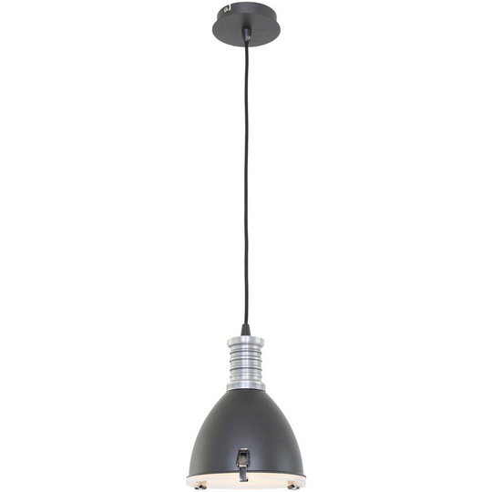 Sienna Storm Dome Pendant Ceiling Lights Black Matt, Metal