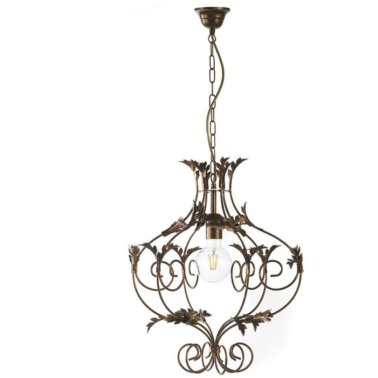 Onli Lighting - Onli Contessa Wire Frame Pendant Ceiling Light, Bronze
