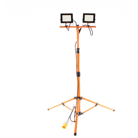 Vaunt 110V 2 x 20W Site Floodlight with Tripod - White