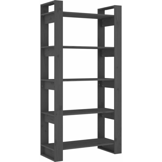 Book Cabinet/Room Divider Grey 80x35x160 cm Solid Wood Vidaxl Grey