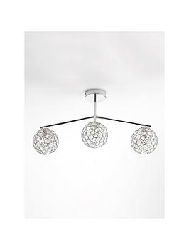 Darlington 3 Light Semi Flush Ceiling Fitting