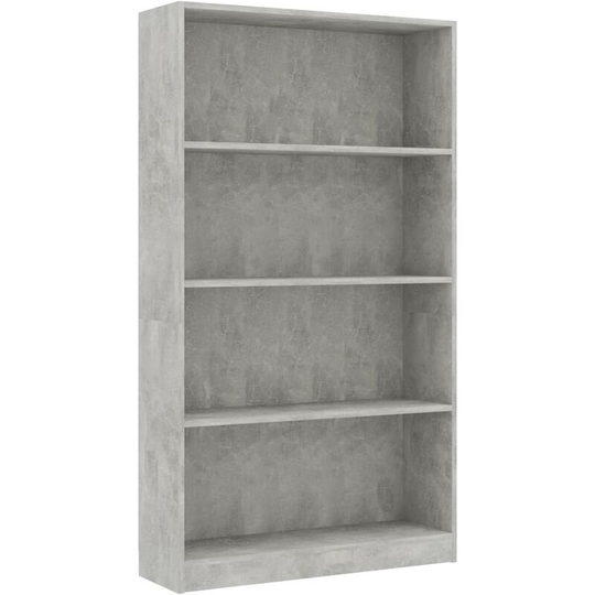 Vidaxl - 4-Tier Book Cabinet Concrete Grey 80x24x142 cm Engineered Wood Grey