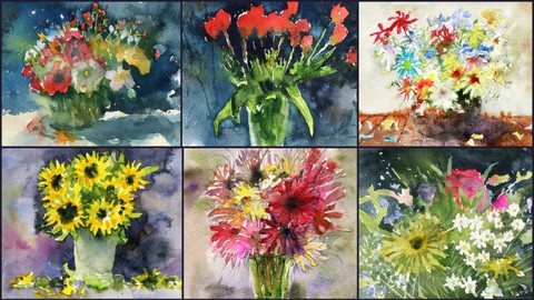 Easy Watercolor Flower Painting