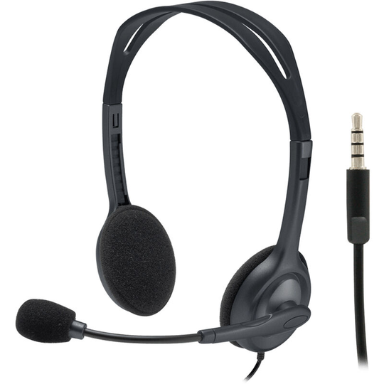 H111 Stereo Headset with Rotating Microphone 3.5mm Wired Headphone For Gamer Gaming Music Calling - H111 - Logitech