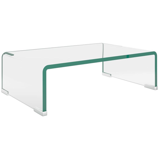 Tv Stand/Monitor Riser Glass Clear 40x25x11 cm Vidaxl Transparent