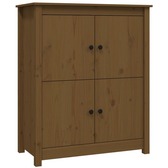 Sideboard Honey Brown 83x41.5x100 cm Solid Wood Pine Vidaxl Brown