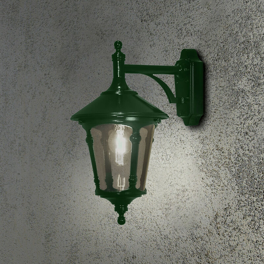 Konstsmide Virgo Outdoor Classic Lantern Green Wall Light, IP23