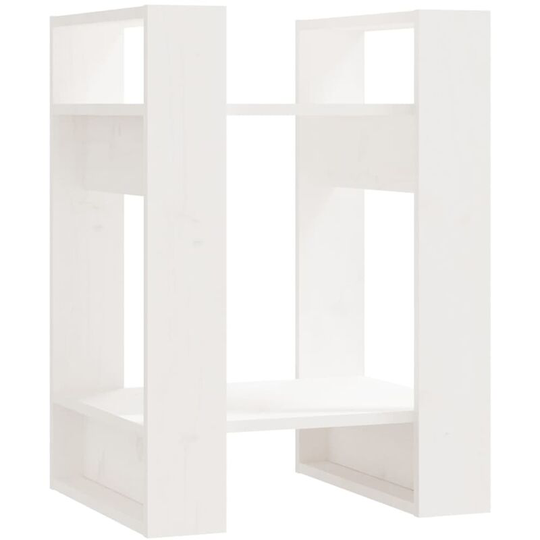Book Cabinet/Room Divider White 41x35x57 cm Solid Wood Pine Vidaxl White