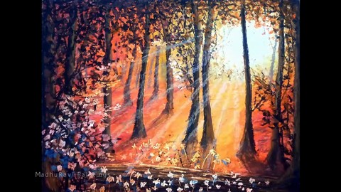 Sunrise Oil Pastel Painting
