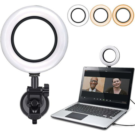 FVO - Video conferencing light kit, 6500k ring light for remote work,