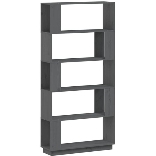 Book Cabinet/Room Divider Grey 80x25x163.5 cm Solid Wood Pine Vidaxl Grey