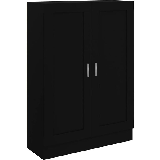 Book Cabinet Black 82.5x30.5x115 cm Engineered Wood Vidaxl Black