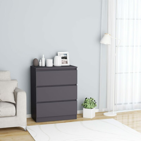 Sideboard Grey 60x33,5x76 cm Chipboard FF801384_UK - Topdeal