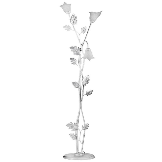Onli Lighting - Onli Marilena 3 Light Multi Arm Floor Lamp, White, Silver