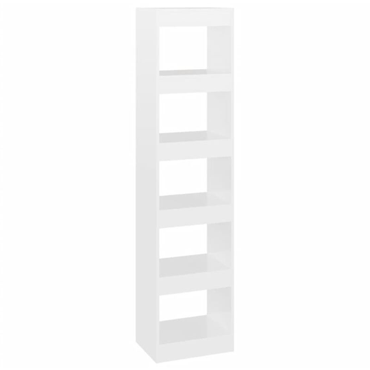 Book Cabinet/Room Divider High Gloss White 40x30x166 cm Vidaxl White