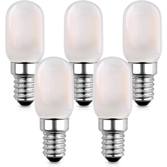Aougo - led Filament Candelabra Light Bulb, E14 led Bulb Fridge Lamp, 1W Vintage Tubular Night Light Bulb Warm White 2700K, 10W Non-Dimmable