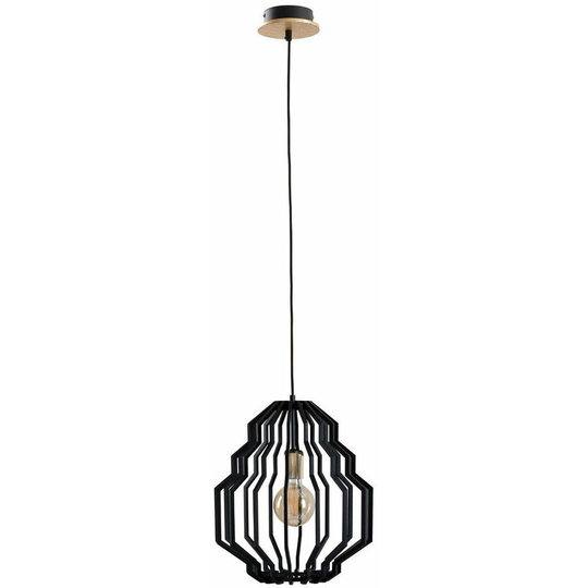 Keter Zoey Wire Frame Pendant Ceiling Light Black, Gold, 35.5cm, 1x E27