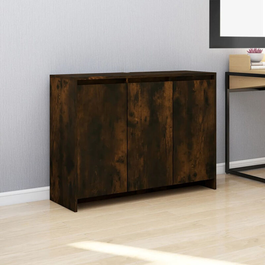 Sideboard Smoked Oak 102x33x75 cm Chipboard