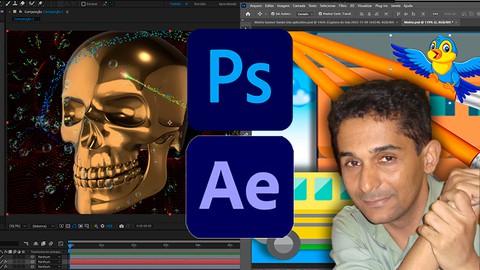 After Effects + Photoshop - 2 cursos completos para voc.