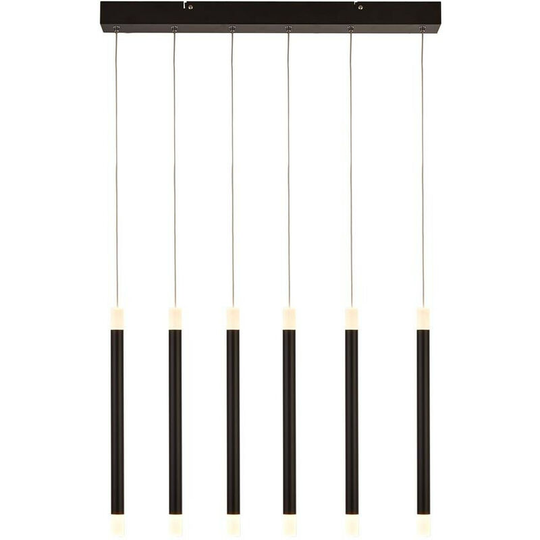 Searchlight Lighting - Searchlight Wands 6 Light led Bar Pendant Black 2700K
